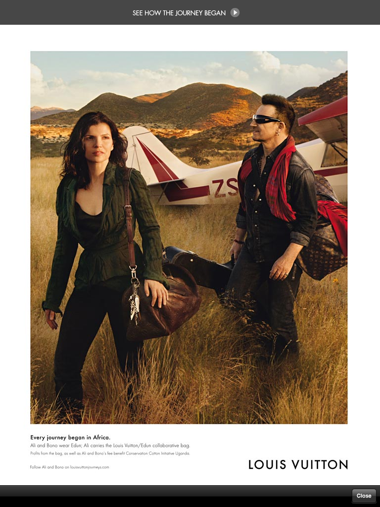 Louis Vuitton mobilizes Journeys campaign in Esquire iPad app Luxury