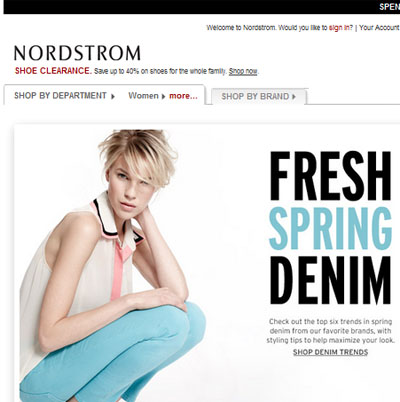 Nordstromâ€™s ecommerce site