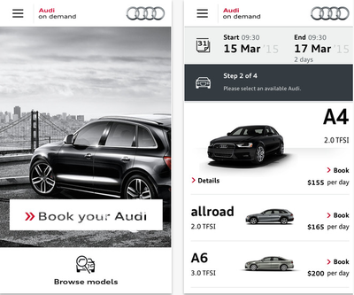 Audi on Demand app
