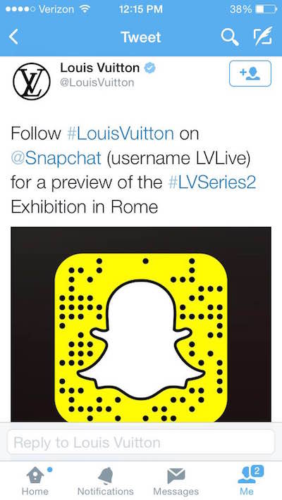 Louis Vuitton anticipates Roman exhibit with Snapchat Story - Luxury Daily - Mobile