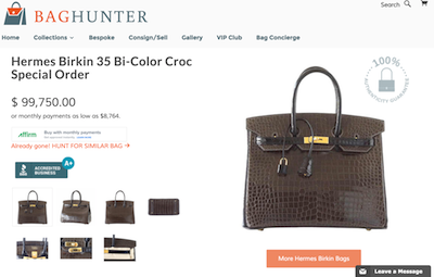 Hermès Birkin sells for $100K, setting stage for future resale prices - Luxury Daily - Commerce