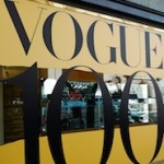 Vogue 100 display at Mulberry's boutique