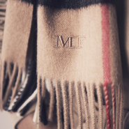 burberry scarf with initials