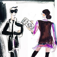 Illustration from #SaksAtTheShows