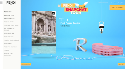 Fendi Snapchat Tour