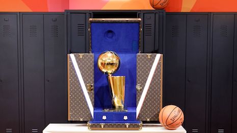 Lakers Championship Trophy Display At Louis Vuitton