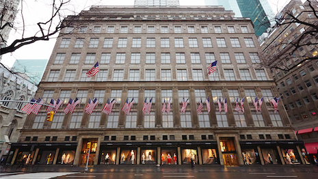Saks Fifth Avenue Luxury Flagship Store is in New York City, USA
